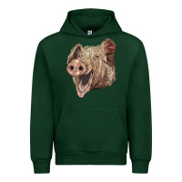 Forest Green american yorkshire pig face Urban Hoodie - LillyAllenDesigns