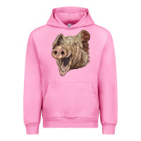 Fuchsia Pink american yorkshire pig face Urban Hoodie - LillyAllenDesigns