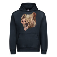 Navy american yorkshire pig face Urban Hoodie - LillyAllenDesigns