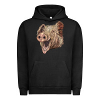Pigment Black american yorkshire pig face Urban Hoodie - LillyAllenDesigns