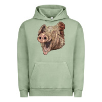 Pigment Oil Green american yorkshire pig face Urban Hoodie - LillyAllenDesigns