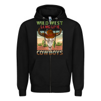 Wild West Long Live Cowboys Zipper Hoodie | Teevron
