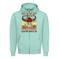 Seafoam wild west long live cowboys Zipper Hoodie - texasbilliewilder