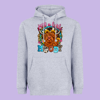 Just A Little Moody Heavyweight Hoodie Designed By Zillion Design Studio