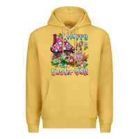 Antique Gold happy easter y'all rabbit Premium Hoodie - BarkalooDesign