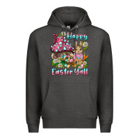 Charcoal Heather happy easter y'all rabbit Premium Hoodie - BarkalooDesign