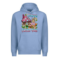 Colony Blue happy easter y'all rabbit Premium Hoodie - BarkalooDesign