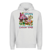 Dove Grey happy easter y'all rabbit Premium Hoodie - BarkalooDesign