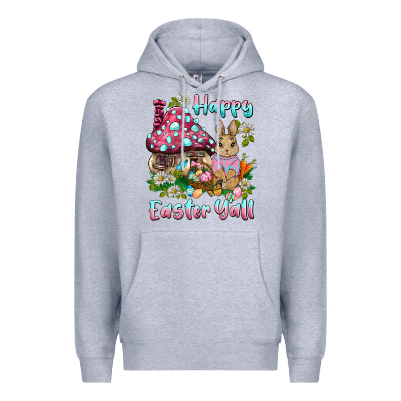 Happy Easter Y'all Rabbit Premium Hoodie by BarkalooDesign | Teevron
