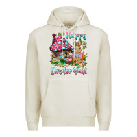 Oatmeal Heather happy easter y'all rabbit Premium Hoodie - BarkalooDesign