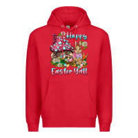 Red happy easter y'all rabbit Premium Hoodie - BarkalooDesign