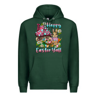 Sports Green happy easter y'all rabbit Premium Hoodie - BarkalooDesign