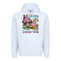 White happy easter y'all rabbit Premium Hoodie - BarkalooDesign