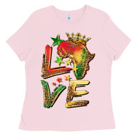 Bubblegum Pink juneteenth love Ladies Tee - BarkalooDesign