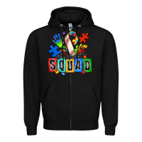 Black baseball support squad autism Zipper Hoodie - Zillion Design Studio