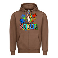 Chestnut baseball support squad autism Zipper Hoodie - Zillion Design Studio