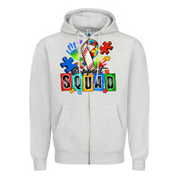 Dove Grey baseball support squad autism Zipper Hoodie - Zillion Design Studio