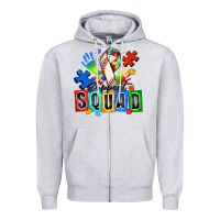 Baseball Support Squad Autism Zipper Hoodie | Teevron