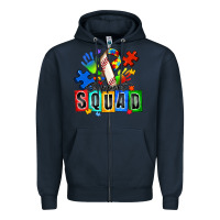 Navy baseball support squad autism Zipper Hoodie - Zillion Design Studio