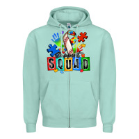 Seafoam baseball support squad autism Zipper Hoodie - Zillion Design Studio
