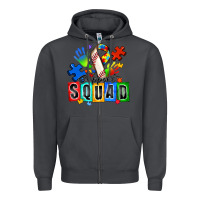 Smoke baseball support squad autism Zipper Hoodie - Zillion Design Studio