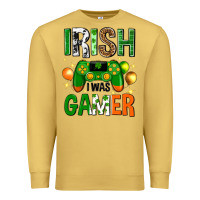 Antique Gold irish i was gamer st. patricks day Premium Sweatshirt - Neo Western
