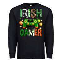 Black irish i was gamer st. patricks day Premium Sweatshirt - Neo Western