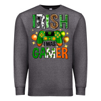 Charcoal Heather irish i was gamer st. patricks day Premium Sweatshirt - Neo Western