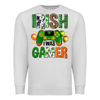 Dove Grey irish i was gamer st. patricks day Premium Sweatshirt - Neo Western