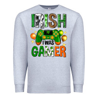 Heather Grey irish i was gamer st. patricks day Premium Sweatshirt - Neo Western