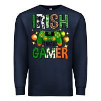 Navy irish i was gamer st. patricks day Premium Sweatshirt - Neo Western
