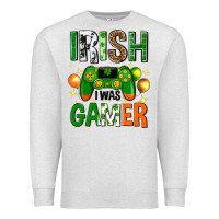 Oatmeal Heather irish i was gamer st. patricks day Premium Sweatshirt - Neo Western