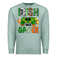 Seafoam irish i was gamer st. patricks day Premium Sweatshirt - Neo Western