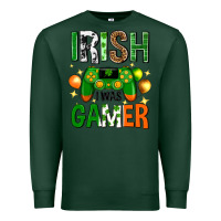 Sports Green irish i was gamer st. patricks day Premium Sweatshirt - Neo Western