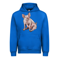 Cobalt american yorkshire pig Urban Hoodie - LillyAllenDesigns