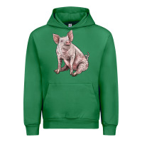 Emerald american yorkshire pig Urban Hoodie - LillyAllenDesigns