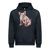 Navy american yorkshire pig Urban Hoodie - LillyAllenDesigns