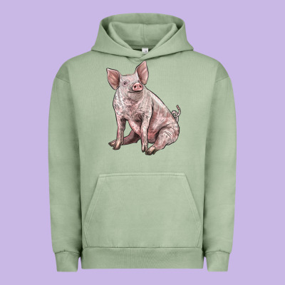 American Yorkshire Pig Urban Hoodie Designed By Lillyallendesigns