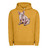 Pigment Peanut Butter american yorkshire pig Urban Hoodie - LillyAllenDesigns
