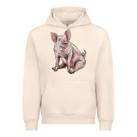 Sandshell american yorkshire pig Urban Hoodie - LillyAllenDesigns