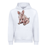 White american yorkshire pig Urban Hoodie - LillyAllenDesigns