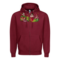 Burgundy wine coffee cups Zipper Hoodie - texasbilliewilder