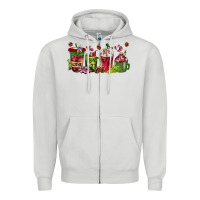 Dove Grey wine coffee cups Zipper Hoodie - texasbilliewilder
