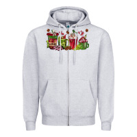 Heather Grey wine coffee cups Zipper Hoodie - texasbilliewilder