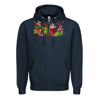 Navy wine coffee cups Zipper Hoodie - texasbilliewilder