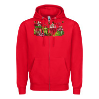 Red wine coffee cups Zipper Hoodie - texasbilliewilder