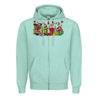 Seafoam wine coffee cups Zipper Hoodie - texasbilliewilder