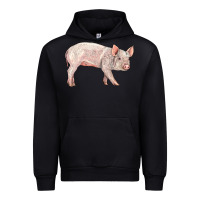 Black american yorkshire pig  baby Urban Hoodie - LillyAllenDesigns