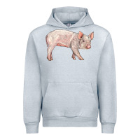 Heather Grey american yorkshire pig  baby Urban Hoodie - LillyAllenDesigns
