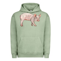 Pigment Oil Green american yorkshire pig  baby Urban Hoodie - LillyAllenDesigns